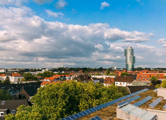 Blick auf die Skyline von Bochum