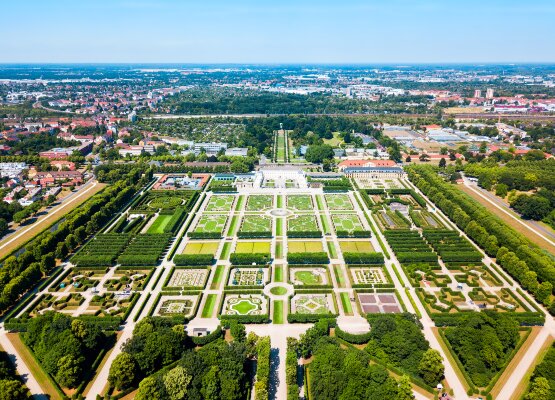 Blick auf die Herrenhausen Gärten Hannover