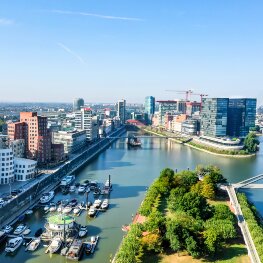 Medienhafen Düsseldort von Oben